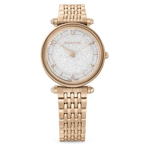 Swarovski Damen-Uhren Analog Quarz in Roségold 32025155 - Elegante Armbanduhr für Damen mit funkelndem Swarovski-Kristall, perfekt für jeden Anlass und verleiht jedem Outfit einen Hauch von Glamour.