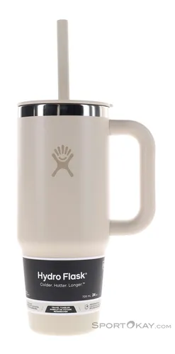 Hydro Flask Travel Tumbler 710ml - Beige, Thermobecher für unterwegs - Thermobehälter mit doppelwandiger Vakuumisolierung, hält Getränke stundenlang heiß oder kalt, ideal für Reisen und Outdoor-Aktivitäten.