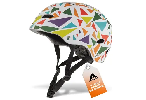 Apollo Kinderhelm - Größenverstellbarer Skatehelm für Radsport - Fahrradhelm mit 9 Belüftungsöffnungen, ideal für Kinder ab 6 Jahren. Der Helm ist größenverstellbar und bietet durch die In-Mold Technik optimalen Schutz und Komfort.