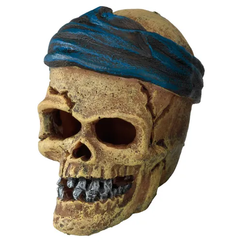 Aqua Della Aquariumdekoration Piraten-Totenkopf 7,2x6x7,8cm für Zierfische