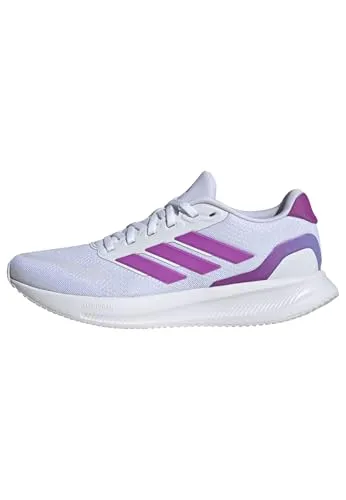 adidas Damen Runfalcon 5 Running Shoes, FTWR White/Purple Burst/semi Blue Burst, 44 EU
