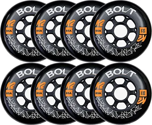 Bolt 90 MM 85A 8-Wheel Pack – Black von K2