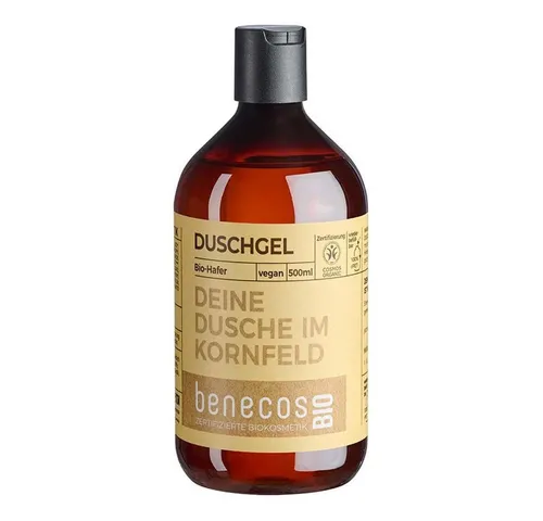 benecos Duschgel Hafer 500ml - Dusch- & Badeartikel mit sanfter Reinigung, angereichert mit Bio-Hafer und Bio-Apfelsaft für ein cremiges Duscherlebnis und ein angenehmes Hautgefühl.