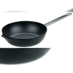 GSW Sauteuse Titanium FerroTherm® – Aluminiumguss für Induktion - Pfannen mit langlebiger TITAN Hartgrund Antihaft-Versiegelung, optimal für fettfreies Kochen und energiesparende Hitzeverteilung auf allen Herdarten.