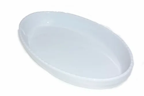 Backform Porzellan oval 32 cm Auflaufform Kuchenform Porzellanform Ovalform