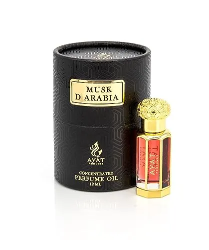Ayat Perfumes – Parfüm-Extrakt 12 ml | schöne Flasche in einer eleganten Box | Attar Unisex ohne Alkohol | lang anhaltendes Duftöl | arabischer Duft, hergestellt in Dubai (Moschus d'Arabia)
