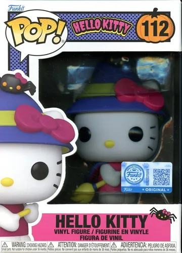 HELLO KITTY Halloween mit Hexenbesen, FUNKO POP # 112, Neu & OVP