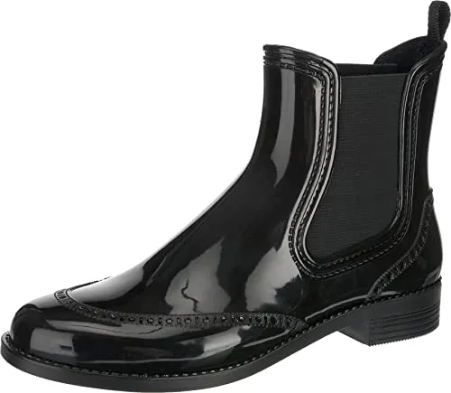 Beck City Damen PVC Regen Boots schwarz - Elegante Damen Gummistiefel mit herausnehmbarer Einlegesohle und flexibler Gummi-Laufsohle, ideal für modische Regenoutfits.