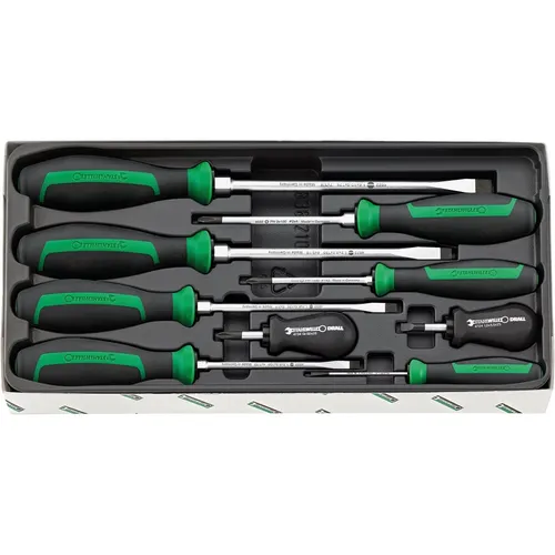 Stahlwille 4693/9 Schraubendrehersatz DRALL+ – 9-teilig von STAHLWILLE