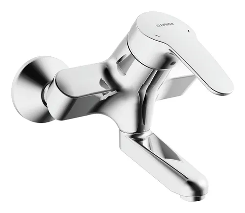 Hansa Hansamix Waschtisch-Einhand-Wandbatterie - Elegante Waschtischarmatur mit Auslaufentleerung und Strahlregler, perfekt für modernes Badezimmerdesign.