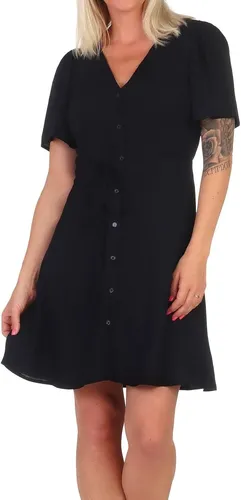 Vero Moda Kleid in Schwarz - L - Elegantes Kleid aus reiner Viskose mit V-Ausschnitt und tailliertem Schnitt, ideal für besondere Anlässe oder den Alltag.