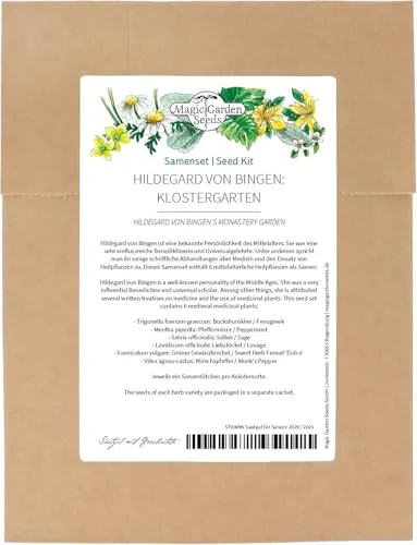 Hildegard von Bingen: Klostergarten - Samenset mit 6 mittelalterlichen Heilpflanzen