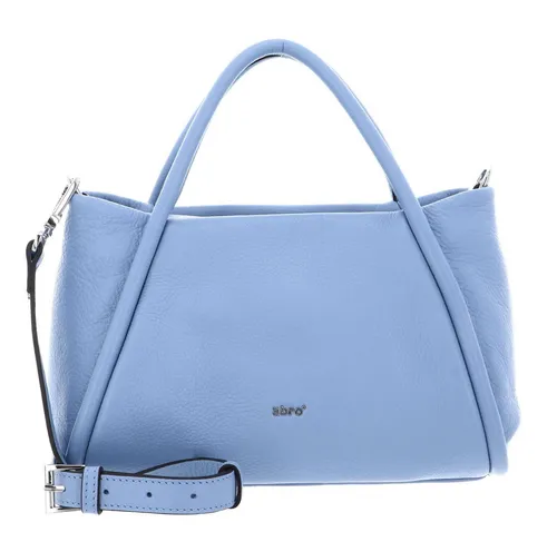 abro Willow Handtasche Leder 26.5 cm blau - Handtasche aus hochwertigem Leder mit praktischem Reißverschluss und verstellbarem Umhängeriemen – ideal für stilbewusste Damen.