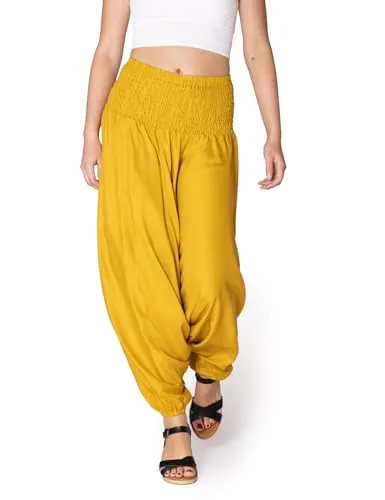PANASIAM Aladin Pants Plain Gold, L in gold von PANASIAM