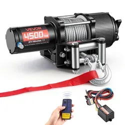VEVOR Elektrische Seilwinde 2041 kg – 12V DC mit kabelloser Fernbedienung