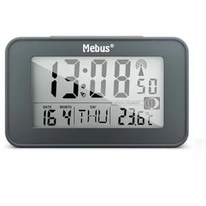 Mebus Wecker 51460 anthrazit, digital mit Thermometer