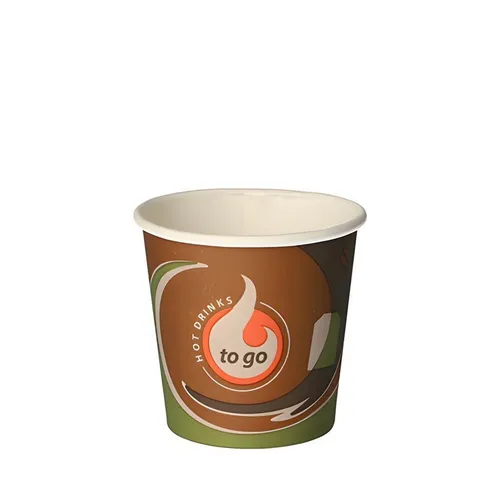 PAPSTAR Einwegbecher Trinkbecher, Pappe To Go 0,1 l Ø 6,3 cm, 6 cm Barista Time 2000 Stk, Pappe, beschichtet