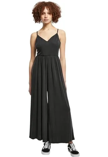 Urban Classics Damen Jumpsuit Ladies Modal Spaghetti Jumpsuit Black M