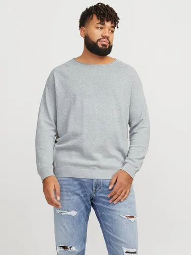 Jack & Jones PlusSize Rundhalspullover JJEHILL KNIT CREW NECK NOOS PLS mit Rundhalsausschnitt