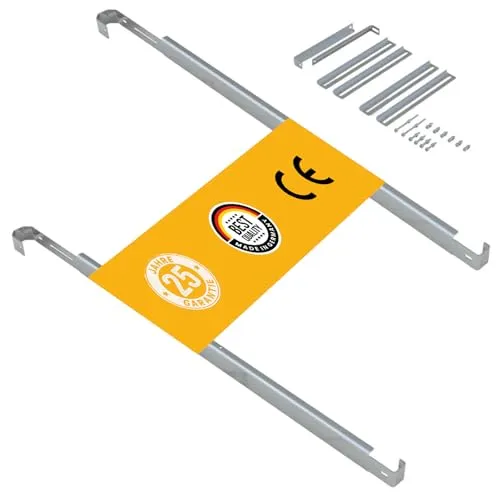 Kleines Kraftwerk Balkonkraftwerk Halterung Gitterbalkon – für 2 Solarmodule – V2A Edelstahl 3 mm, eckig, statisch geprüft, Made in Germany