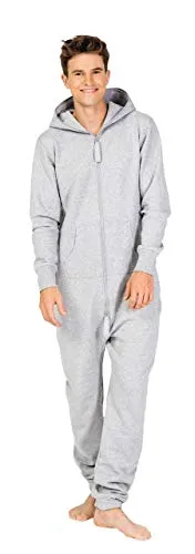 Moniz Herren Jumpsuit, Onesie, Overall (XS, Sand Grey) in grau von Moniz
