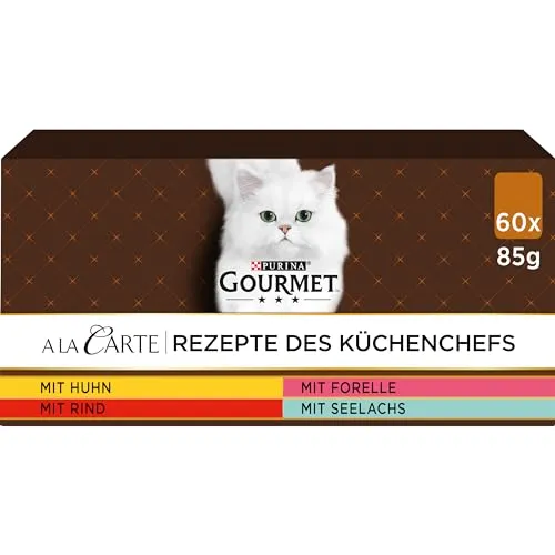 Gourmet A la Carte Katzenfutter nass, Sorten-Mix, 60er Pack von Gourmet