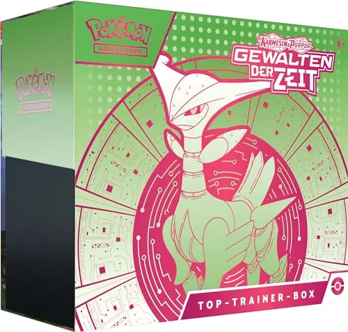 Pokemon Top Trainer Box Holo Eisenblatt | 9 Boosterpacks - TCG OVP Displays mit 9 Boosterpacks, ideal für Sammler und Fans der Pokémon TCG. Enthält exklusive Promo-Karten und ist die perfekte Ergänzung für deine Sammlung!