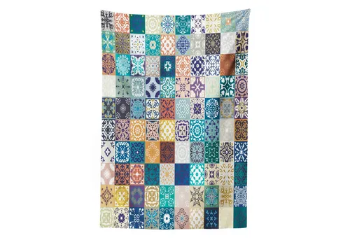 Abakuhaus Wandteppich aus Weiches Mikrofaser Stoff Für das Wohn und Schlafzimmer, rechteckig, Marokkanisch Tunesische Original-Ost