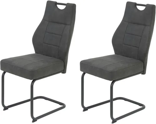 HELA Esszimmerstuhl Linda S - Bestseller Set (2 St.), Freischwinger mit Taschenfederkern - Stühle mit 140 kg Belastbarkeit, gepolstert und pflegeleicht. Ideal für jedes Zuhause, ob auf Dielen- oder Teppichboden.