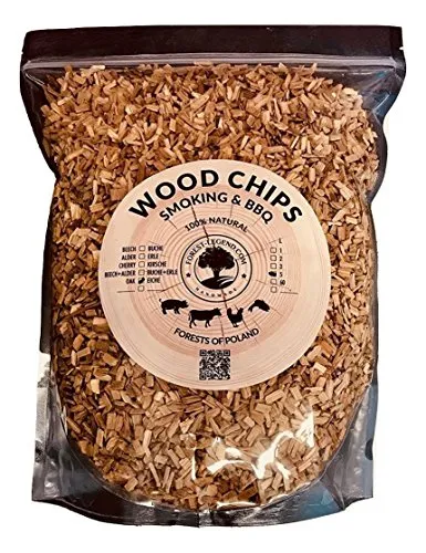 Forest Legend 5 Liter Holz Räucherchips für Grill und Smoker-Grill 100% naturbelassen aus Polnischen Wäldern (Kirsche)