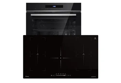 KKT KOLBE Backofen-Set Backofen und Induktionskochfeld SET8019IH890FZ, mit 2-fach Teleskopauszug, Pyrolyse-Selbstreinigung, Herdset / Pyrolyse / Einbaubackofen / Kochmulde