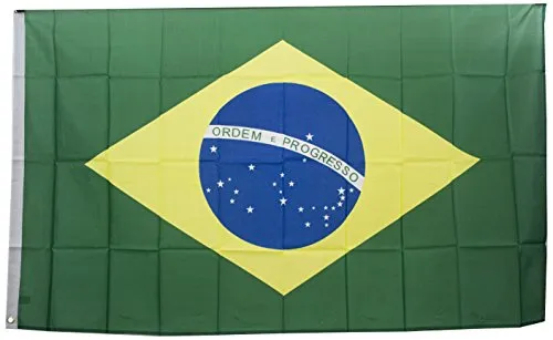 Fig Brasilien-Fahne, Mehrfarbig, 90 x 150 cm