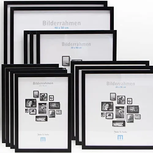 Schwarzes Bilderrahmen-Set für Fotowände von M MERCEO