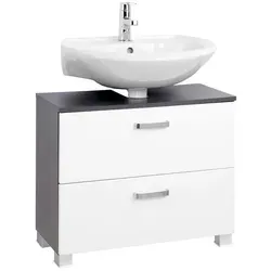 Bobbi Waschbeckenunterschrank 70 cm – Graphit/Weiß glänzend von Held