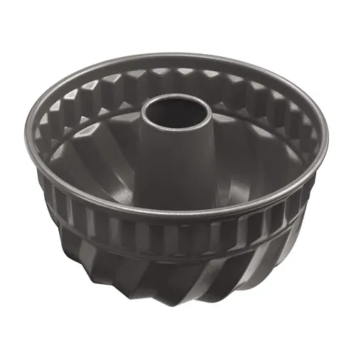 Original Kaiser La Forme Plus Gugelhupfform 22 cm, Gugelhupf Backform rund, extra hoher Rand, Kuchenform mit Emailleboden, antihaftbeschichtet, Schwarz