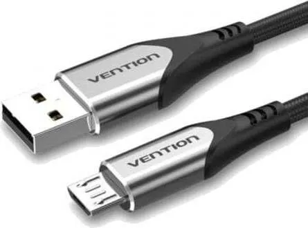 Vention Luxury USB 2.0 -> microUSB Cable 3A Gray 1m Aluminum Alloy Type