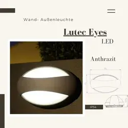 LED Alu Außenwandleuchte EYES anthrazit 18,4x11,5x7,3cm von Eco-Light Leuchten GmbH