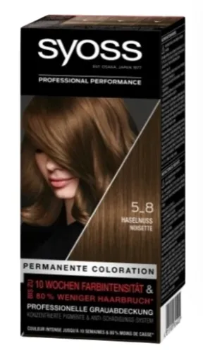 Syoss Colour Coloration 5_8 Hazelnut Level 3 Permanent Colouration 115ml