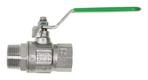 Geka Trinkwasserkugelhahn DIN-DVGW, MS vernickelt, Hebelgriff, IG/AG, G 1/2