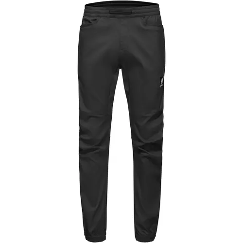 Mammut Massone Light Pants Men Black (52) - Kletterhose für Männer, bietet absolute Bewegungsfreiheit und Leichtigkeit dank recyceltem Polyamid und Elasthan. Ideal für Kletterer mit ergonomischem Schnitt und elastischen Abschlüssen.