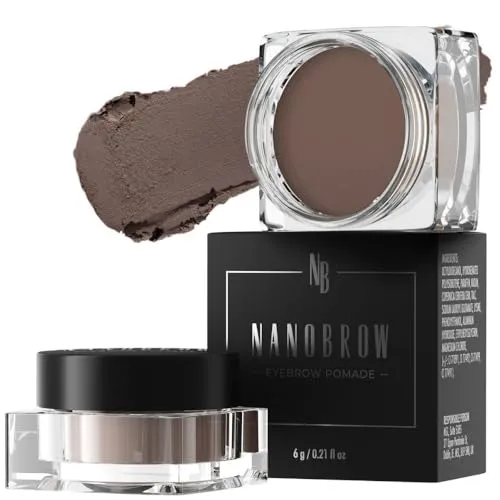 Augenbrauen Pomade Nanobrow Eyebrow Pomade Dark Brown - Wasserfeste, Colorierende Pomade. Präzise Kontur und Auffüllen Augenbrauen