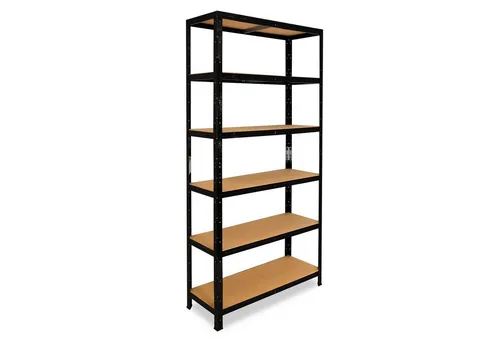 shelfplaza Schwerlastregal BLACK 180x50x30cm - Schwerlastregal mit 6 Böden, ideal für Keller oder Werkstatt. Hohe Stabilität mit 145 kg Tragkraft pro Boden, perfekt für professionelle Ordnung.