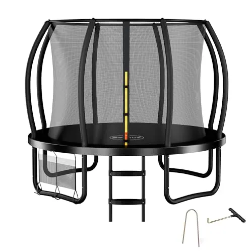 Zelsius Trampolin Schwarz Ø 305 cm – Outdoor-Spaß für bis zu 150 kg - Das Zelsius Trampolin Schwarz Ø 305 cm bietet aktiven Spaß im Freien. Mit einer Belastbarkeit von bis zu 150 kg und einem hohen Sicherheitsnetz ist es ideal für sichere Sprünge und sportliche Bewegung im Garten.