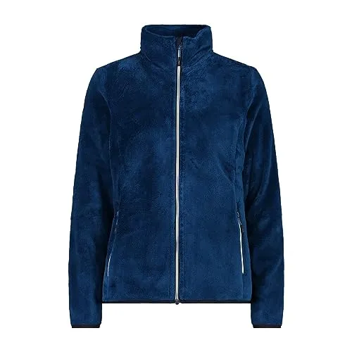 CMP Woman Jacket maiolica (M813) 34 - Fleecejacke für Damen, vielseitig einsetzbar als Mid Layer oder solo, aus hochwertigem HighLoft-Fleece für optimale Wärme und Komfort.