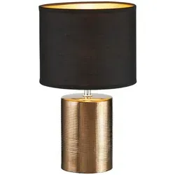 Fischer & Honsel Tischleuchte 1flg - Elegante Bronzefarbe - Nachttischleuchte in edler Bronzefarbe, 25W E14, ideal für stimmungsvolle Akzentbeleuchtung im Schlafzimmer.