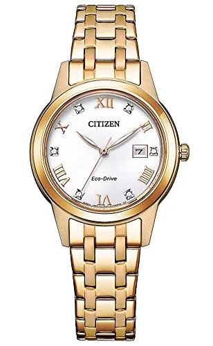 Citizen Damen Analog Quarz Uhr FE1243-83A - Elegante Armbanduhr mit 240 Tagen Gangreserve, 5 bar wasserdicht und Eco-Drive Technologie für umweltfreundlichen Genuss.