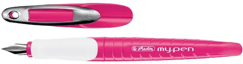 herlitz Füllhalter my.pen Federbreite: L pink/weiß für Linkshänder