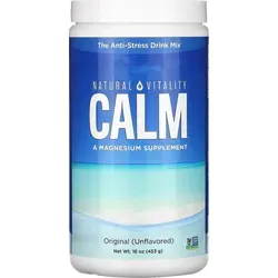 Natural Vitality Natural Calm - Antistressgetränk, geschmacksneutral, 453 g - Magnesiumpräparate zur Stressreduktion, fördert Entspannung und besseres Wohlbefinden.