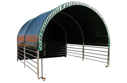 Robustes Weidezelt für Pferde 4x4m in grün von P. Lindberg