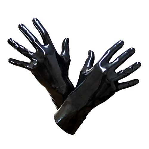 TOYLIE Nahtlose Latexhandschuhe Schwarz, L